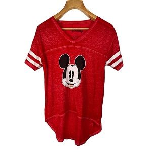 Disney Semi Sheer Mickey Mouse Tshirt | Colors: Red, White and Black | Size: L